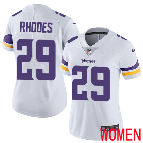 Minnesota Vikings #29 Limited Xavier Rhodes White Nike NFL Road Women Jersey Vapor Untouchable->youth nfl jersey->Youth Jersey